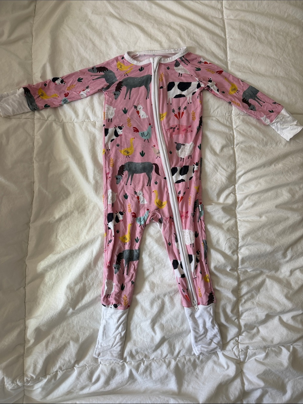 Little Sleepies Pink Farm 6-12 Months